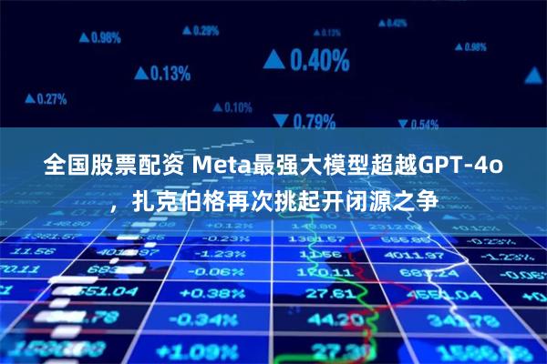 全国股票配资 Meta最强大模型超越GPT-4o，扎克伯格再次挑起开闭源之争